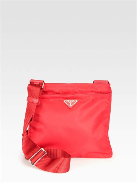 prada leather messenger bag red|vintage Prada Messenger bag.